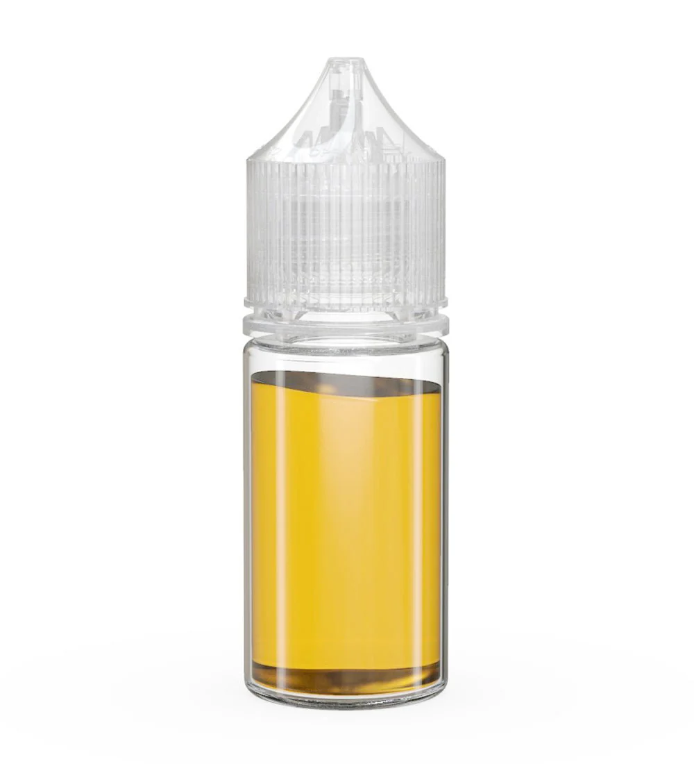 CHUBBY GORILLA | Child Resistant Stubby Unicorn PET Dropper Bottles Clear | 30mL - w/ Clear Lid - 1000 Count - Image 3