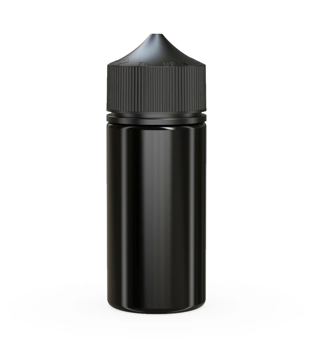 CHUBBY GORILLA Child Resistant Unicorn V3 PET Dropper Bottles Black | 100mL - w/ Black Lid | Sample