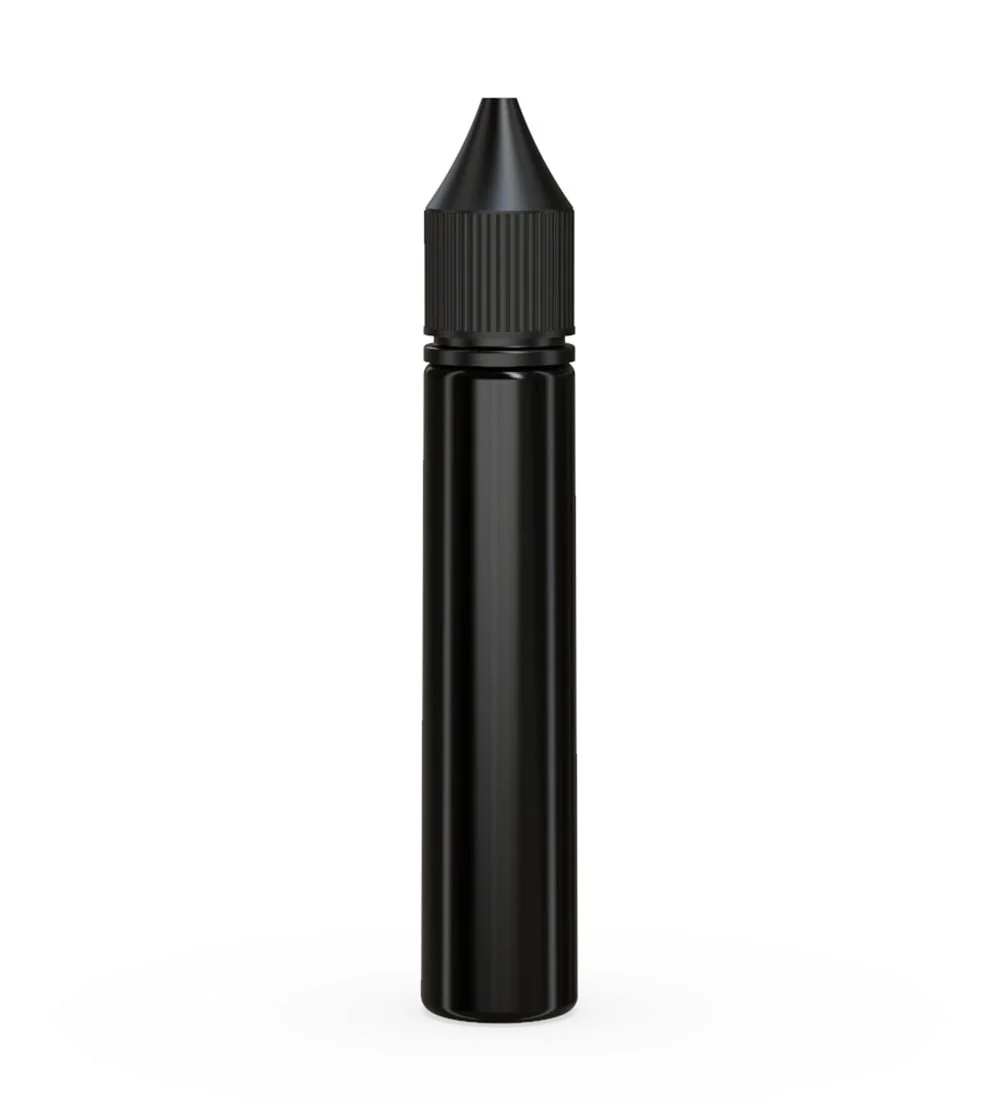 CHUBBY GORILLA | Child Resistant Unicorn V3 PET Dropper Bottles Black | 30mL - w/ Black Lid - 1000 Count