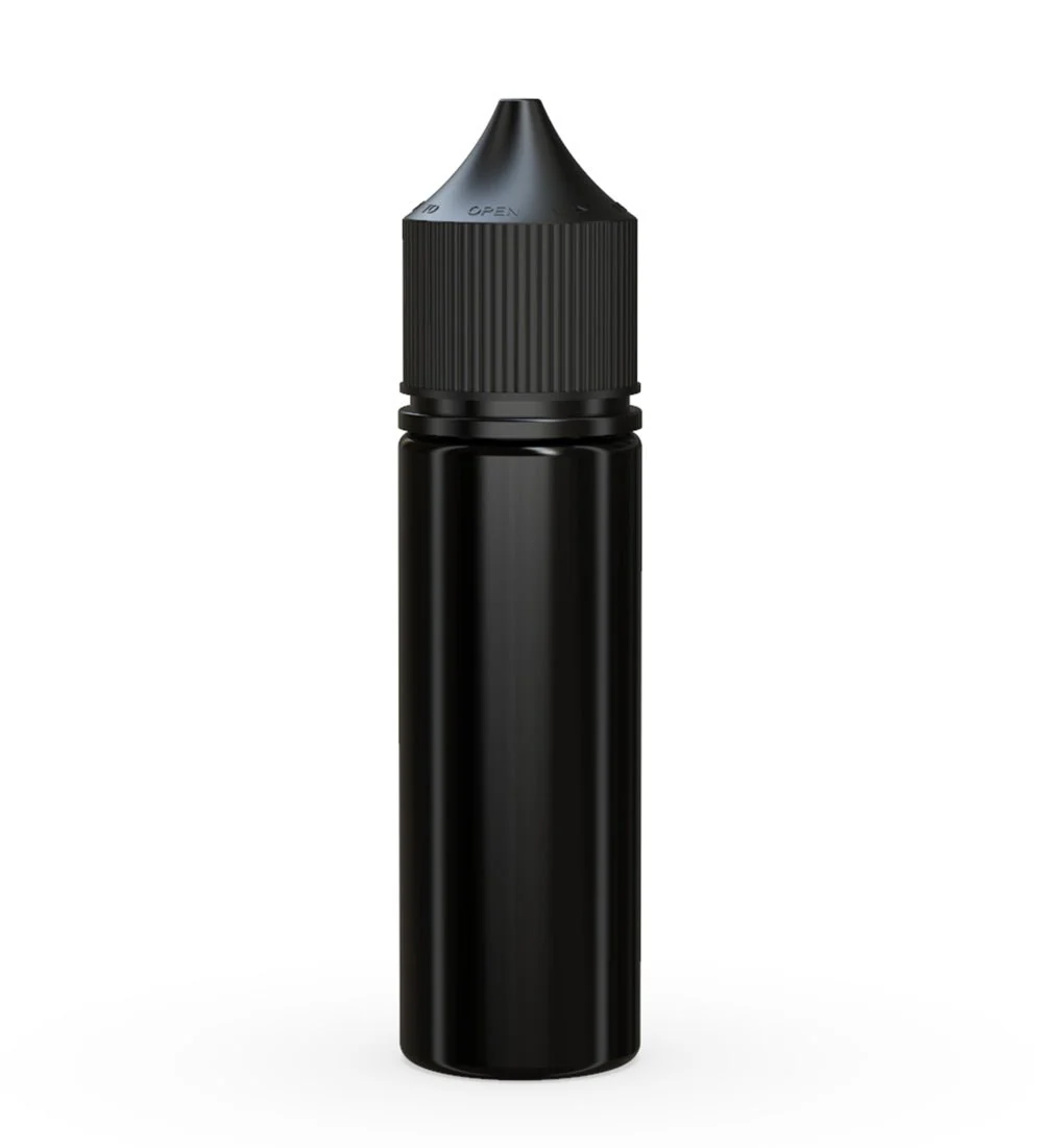 CHUBBY GORILLA | Child Resistant Unicorn V3 PET Dropper Bottles Black | 50mL - w/ Black Lid - 500 Count