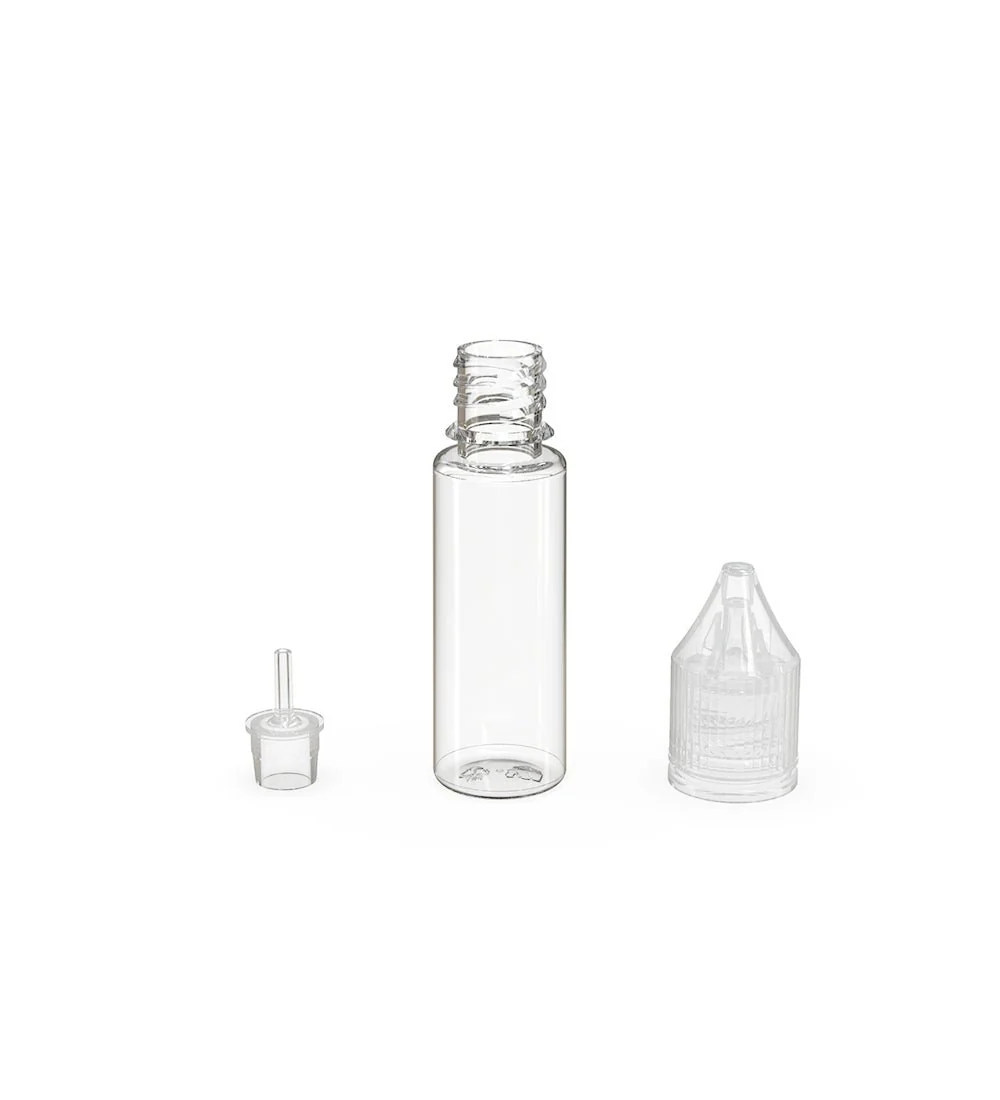 CHUBBY GORILLA | Child Resistant Unicorn V3 PET Dropper Bottles Clear | 16.5mL - w/ Clear Lid - 1000 Count - Image 4