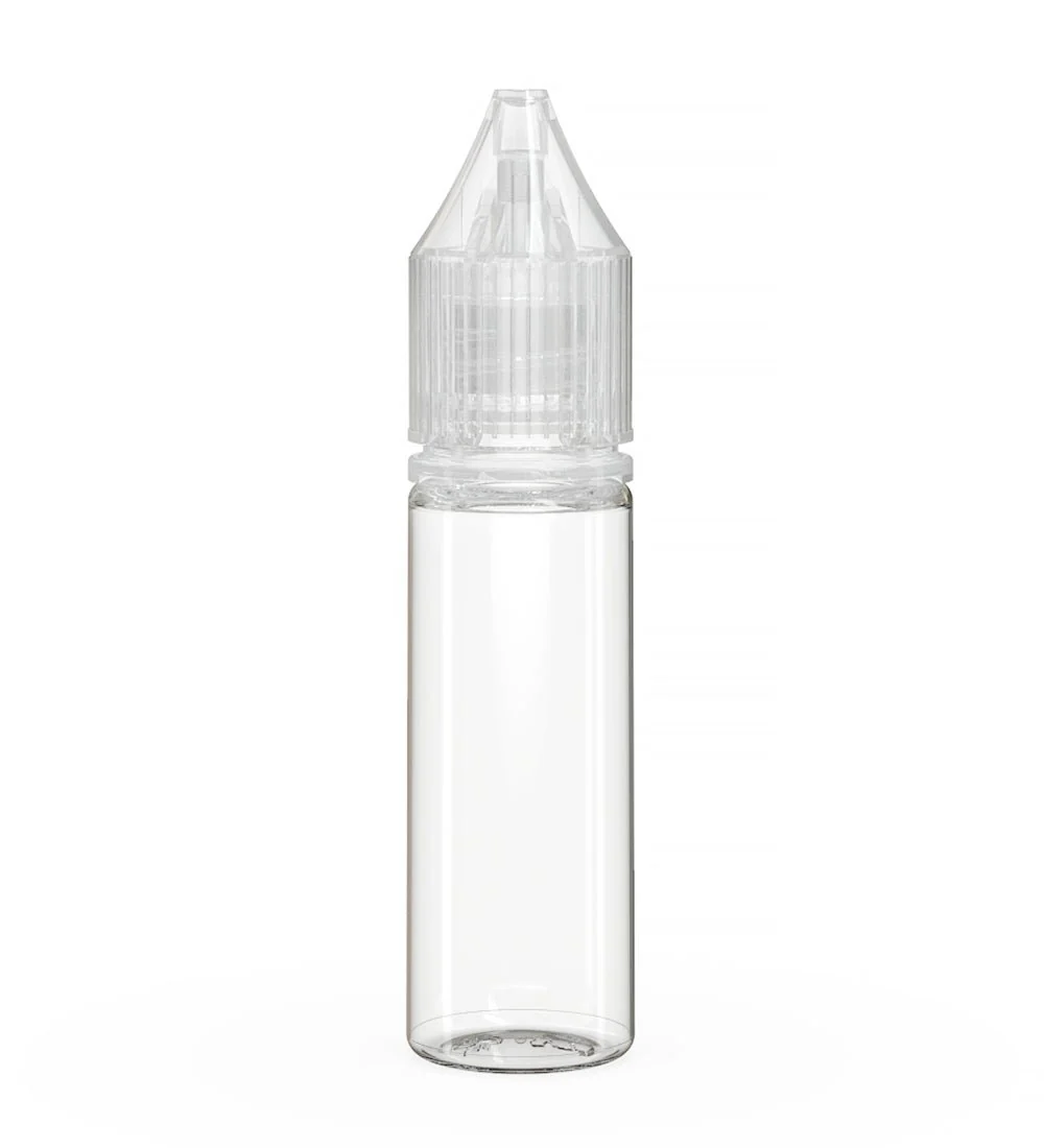 CHUBBY GORILLA Child Resistant Unicorn V3 PET Dropper Bottles Clear | 16.5mL - w/ Clear Lid | Sample