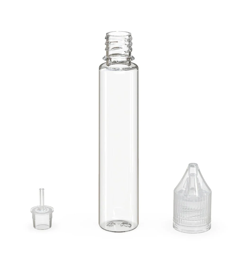 CHUBBY GORILLA | Child Resistant Unicorn V3 PET Dropper Bottles Clear | 30mL - w/ Clear Lid - 1000 Count - Image 4