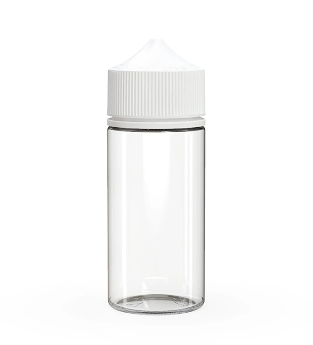 CHUBBY GORILLA Child Resistant Unicorn V3 PET Dropper Bottles Clear | 100mL - w/ White Lid | Sample