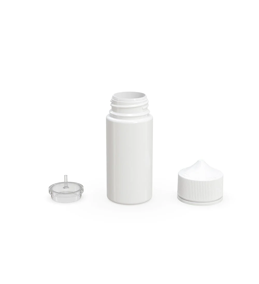 CHUBBY GORILLA | Child Resistant Unicorn V3 PET Dropper Bottles White | 100mL - w/ White Lid - 400 Count - Image 3