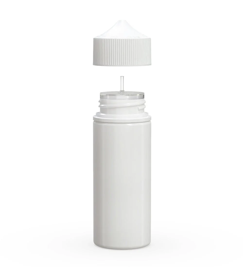 CHUBBY GORILLA | Child Resistant Unicorn V3 PET Dropper Bottles White | 120mL - w/ White Lid - 400 Count - Image 2