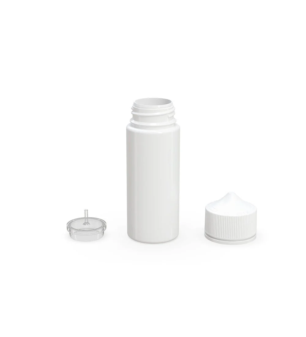 CHUBBY GORILLA | Child Resistant Unicorn V3 PET Dropper Bottles White | 120mL - w/ White Lid - 400 Count - Image 3