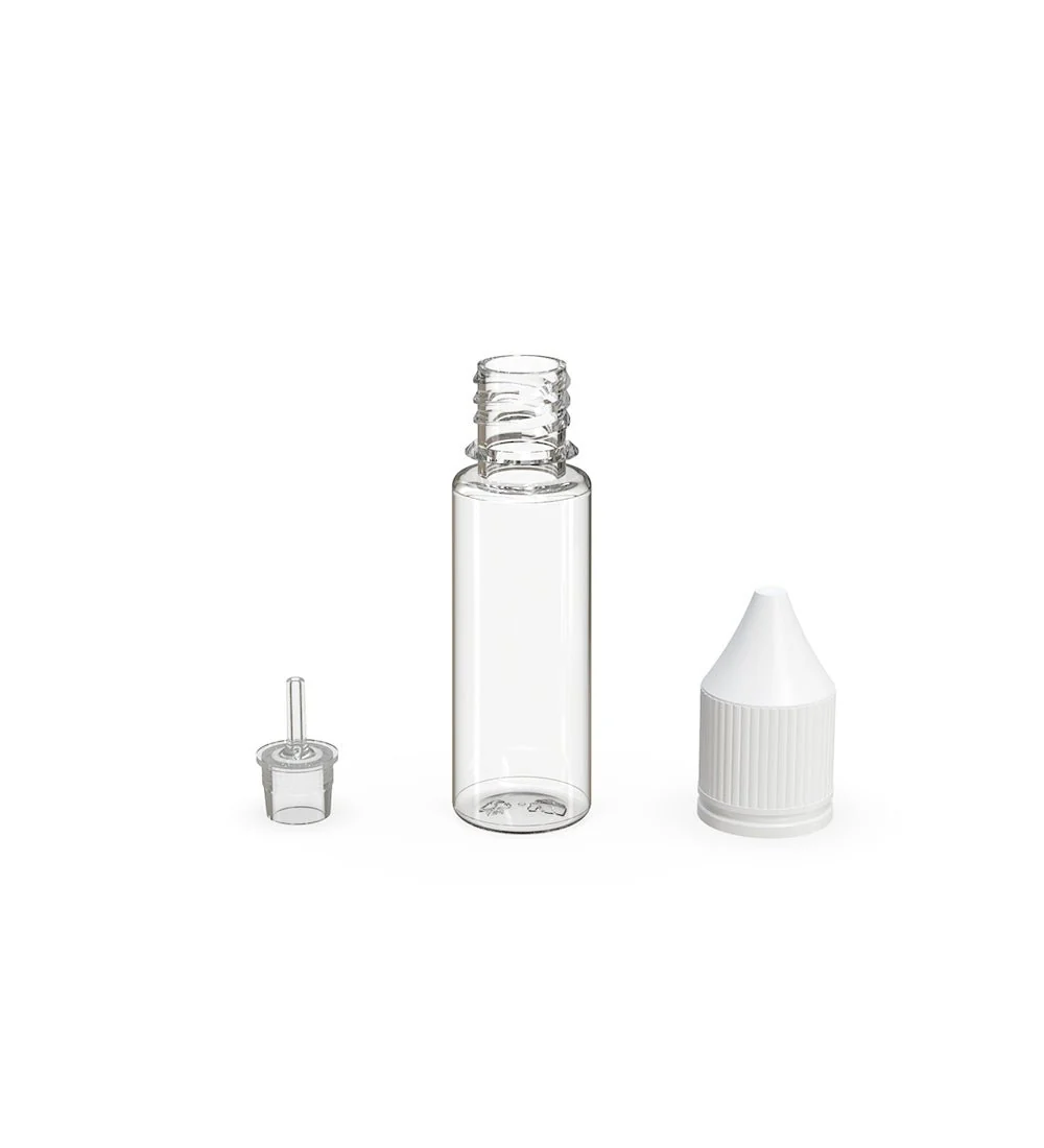 CHUBBY GORILLA | Child Resistant Unicorn V3 PET Dropper Bottles Clear | 16.5mL - w/ White Lid - 1000 Count - Image 4