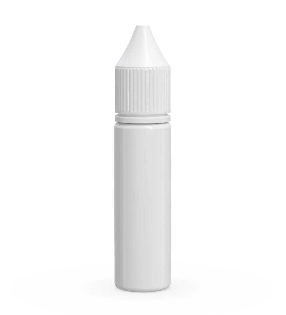 CHUBBY GORILLA Child Resistant Unicorn V3 PET Dropper Bottles White | 20mL - w/ White Lid | Sample
