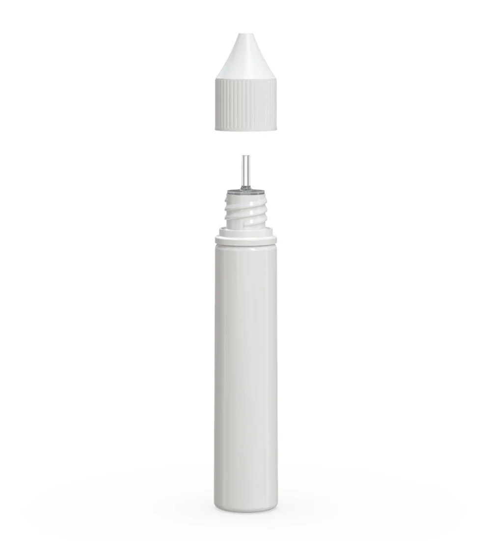CHUBBY GORILLA | Child Resistant Unicorn V3 PET Dropper Bottles White | 30mL - w/ White Lid - 1000 Count - Image 2