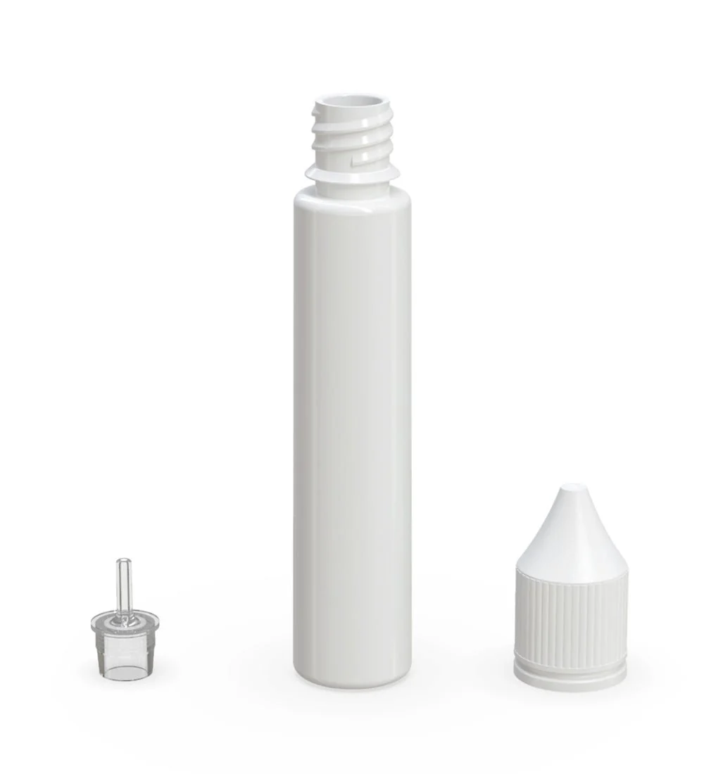 CHUBBY GORILLA | Child Resistant Unicorn V3 PET Dropper Bottles White | 30mL - w/ White Lid - 1000 Count - Image 3