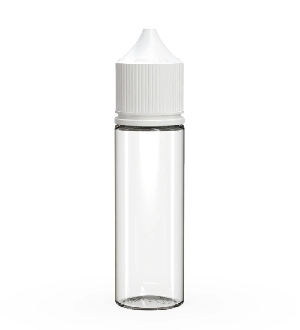 CHUBBY GORILLA | Child Resistant Unicorn V3 PET Dropper Bottles Clear | 50mL - w/ White Lid - 500 Count