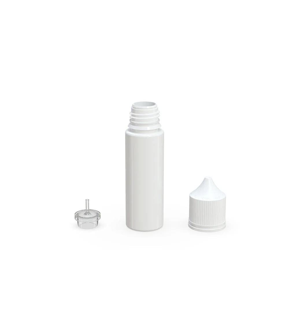 CHUBBY GORILLA | Child Resistant Unicorn V3 PET Dropper Bottles White | 50mL - w/ White Lid - 500 Count - Image 3