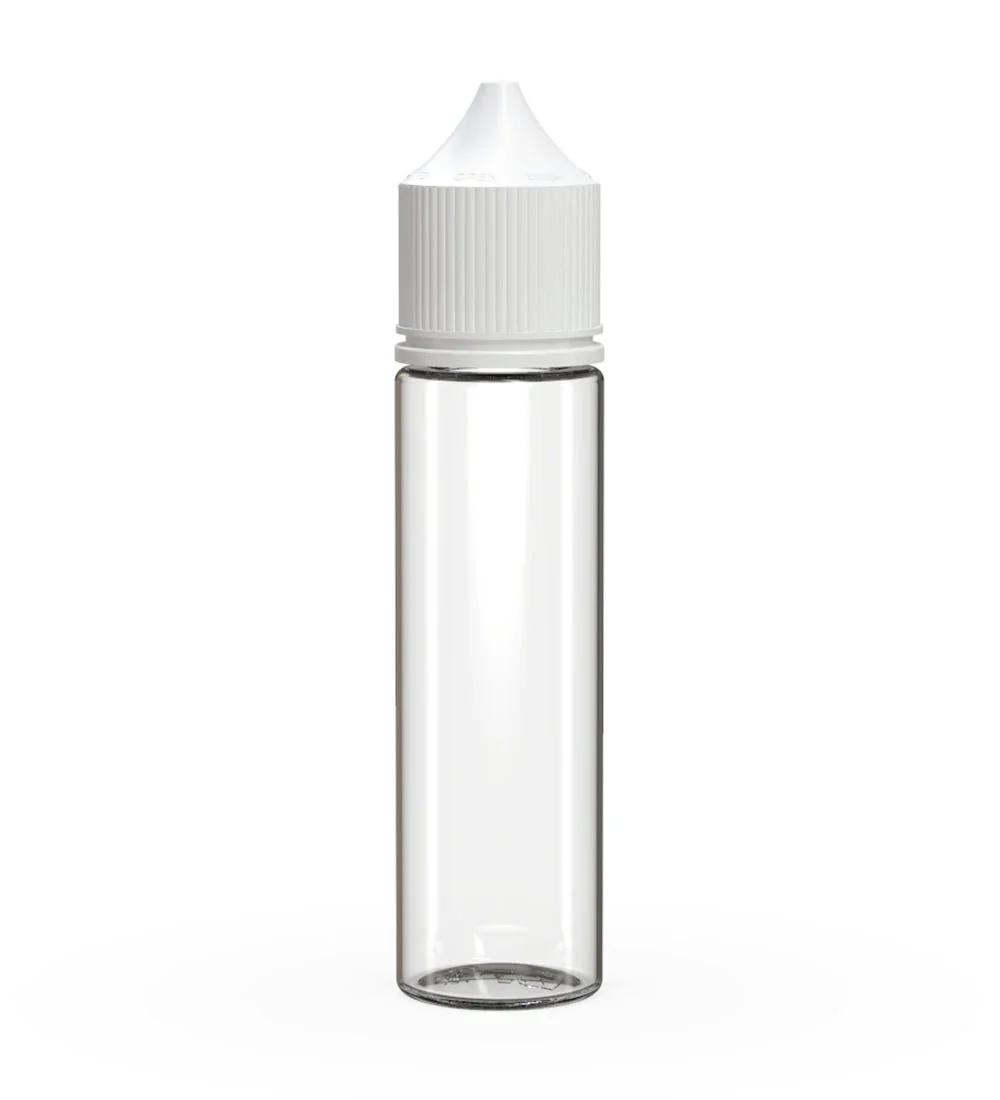 CHUBBY GORILLA | Child Resistant Unicorn V3 PET Dropper Bottles Clear | 60mL - w/ White Lid - 500 Count