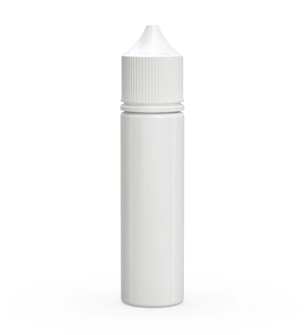 CHUBBY GORILLA | Child Resistant Unicorn V3 PET Dropper Bottles White | 60mL - w/ White Lid - 500 Count