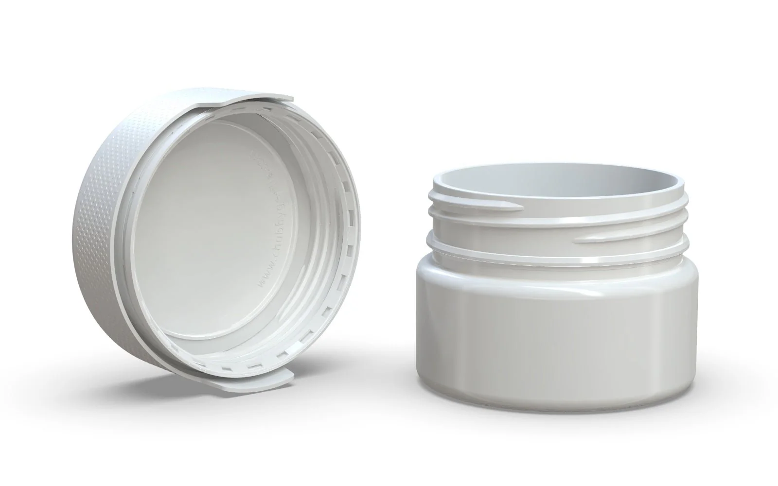 CHUBBY GORILLA | Child Resistant White Plastic Aviator XL Container w/ White Cap | 220mL - 7.5oz - 100 Count - Image 4
