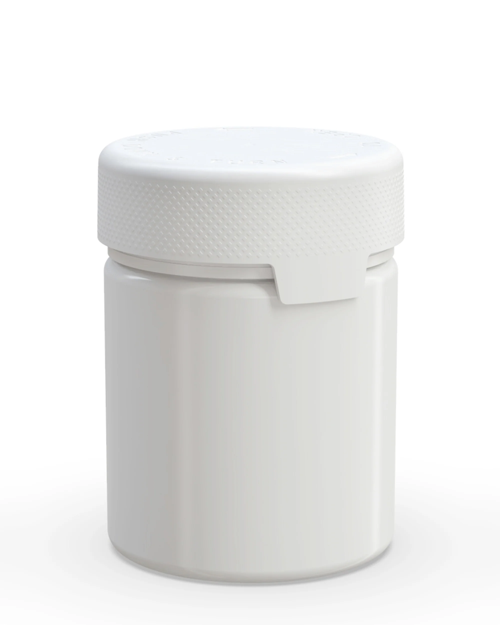 CHUBBY GORILLA | Child Resistant White Plastic Aviator XL Container w/ White Cap | 550mL - 18.5oz - 60 Count - Image 2