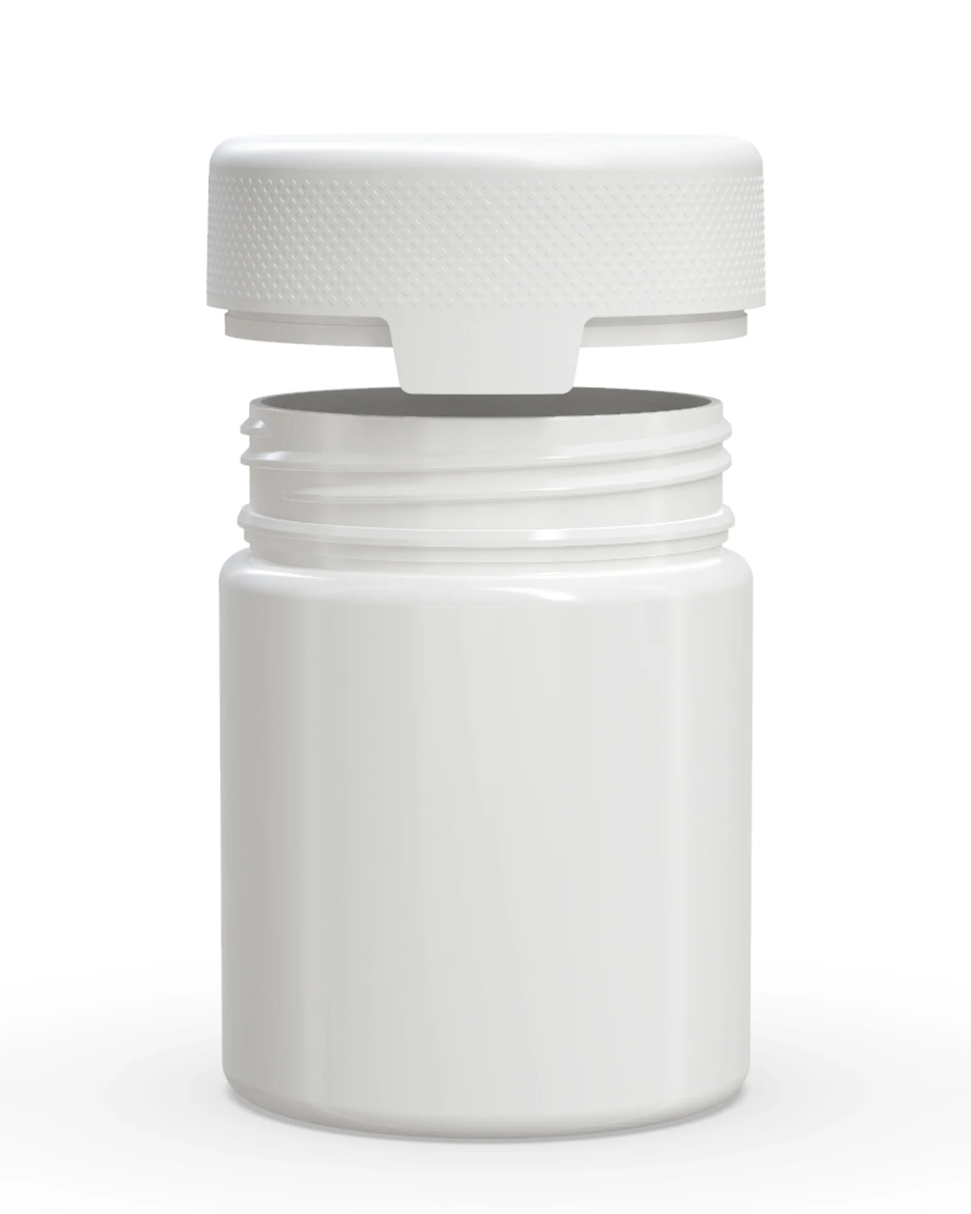 CHUBBY GORILLA | Child Resistant White Plastic Aviator XL Container w/ White Cap | 550mL - 18.5oz - 60 Count - Image 3