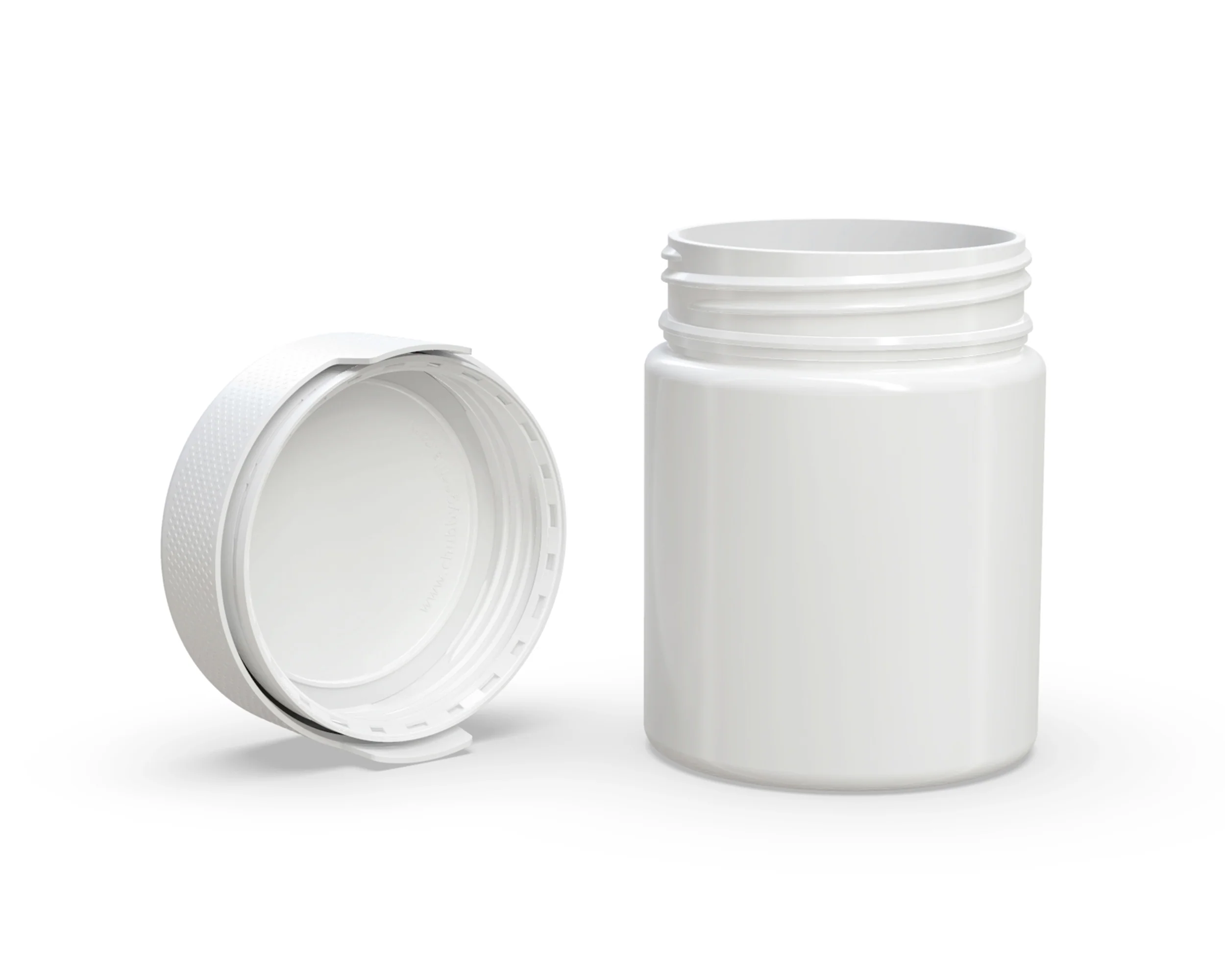 CHUBBY GORILLA | Child Resistant White Plastic Aviator XL Container w/ White Cap | 550mL - 18.5oz - 60 Count - Image 4