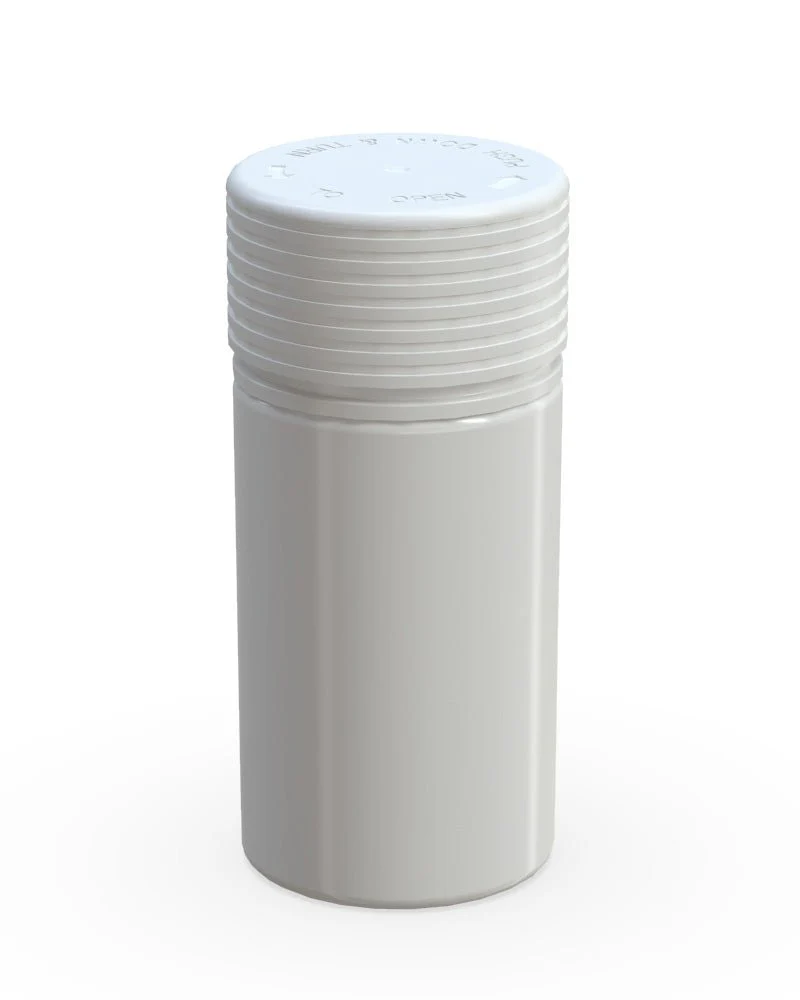 CHUBBY GORILLA | Child Resistant White Plastic Mini Spiral Jar w/ White Cap | 55mm - 1oz - 200 Count - Image 2
