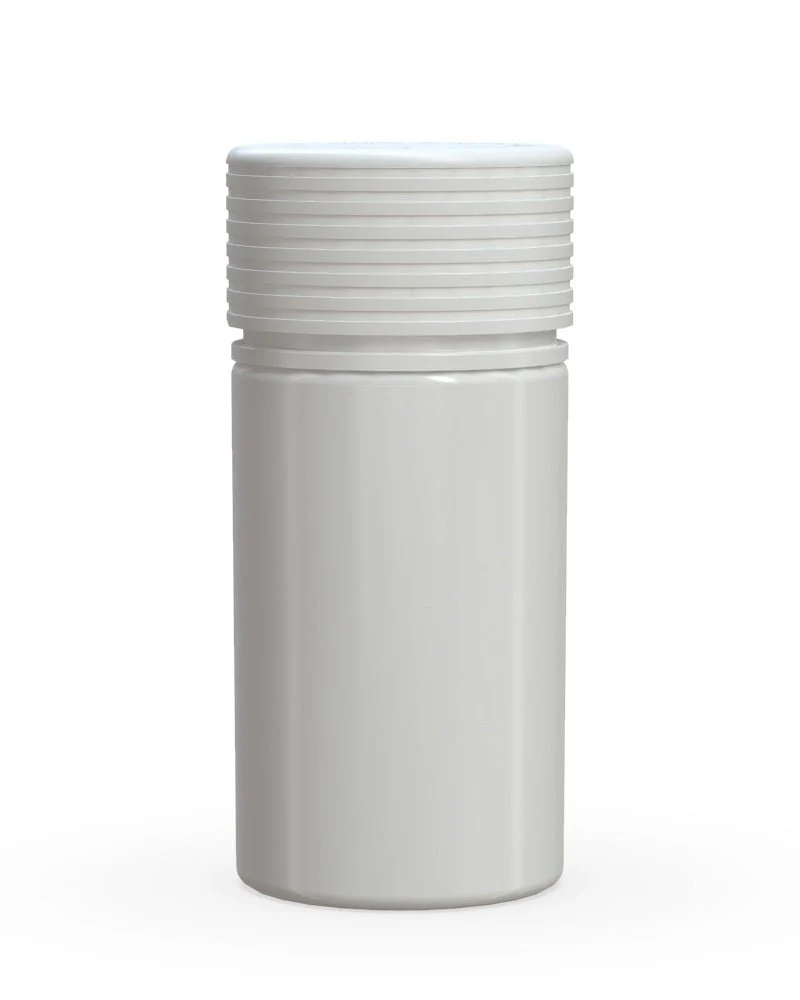 CHUBBY GORILLA Child Resistant White Plastic Mini Spiral Jar w/ White Cap | 55mm - 1oz | Sample