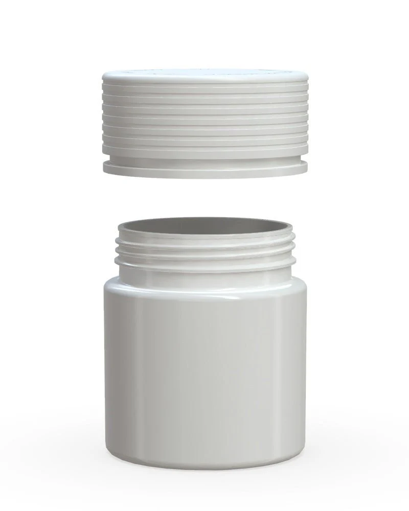 CHUBBY GORILLA | Child Resistant White Plastic Thick Wall Spiral Jar w/ White Cap | 55mm - 2oz - 150 Count - Image 3