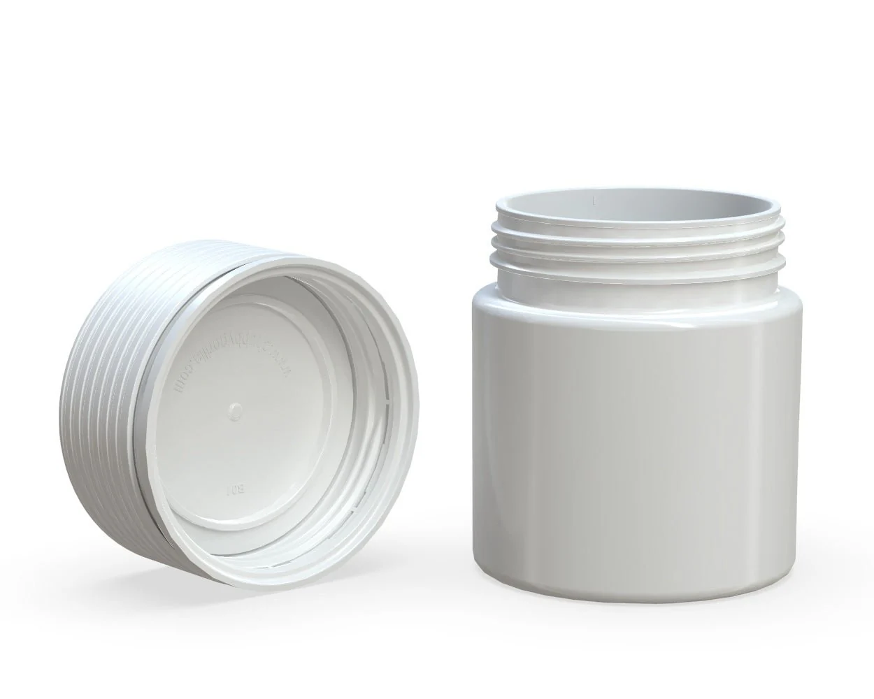 CHUBBY GORILLA | Child Resistant White Plastic Thick Wall Spiral Jar w/ White Cap | 55mm - 2oz - 150 Count - Image 4