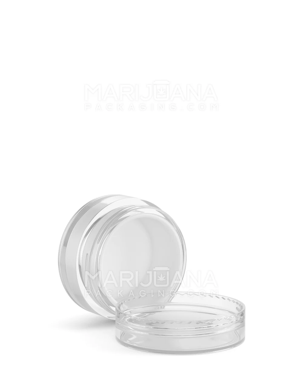Clear Concentrate Containers w/ Screw Top Cap & White Silicone Insert | 10mL - Plastic | Sample - Image 3
