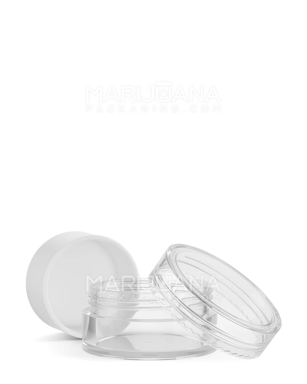 Clear Concentrate Containers w/ Screw Top Cap & White Silicone Insert | 10mL - Plastic | Sample - Image 4