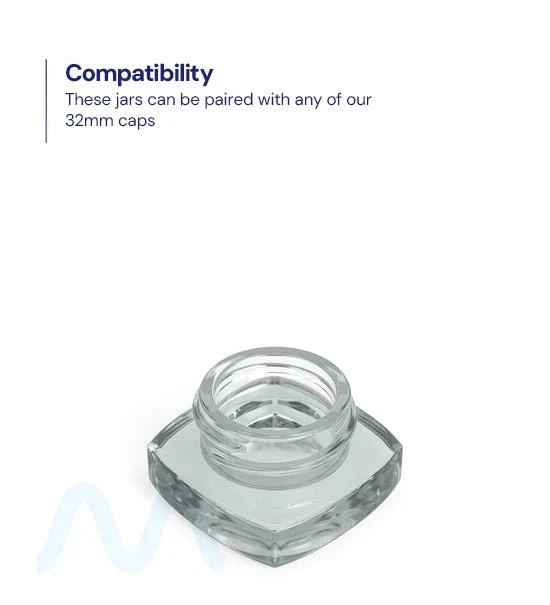 Clear Glass Pillow Concentrate Jar | 32mm - 5mL - 250 Count - Image 3