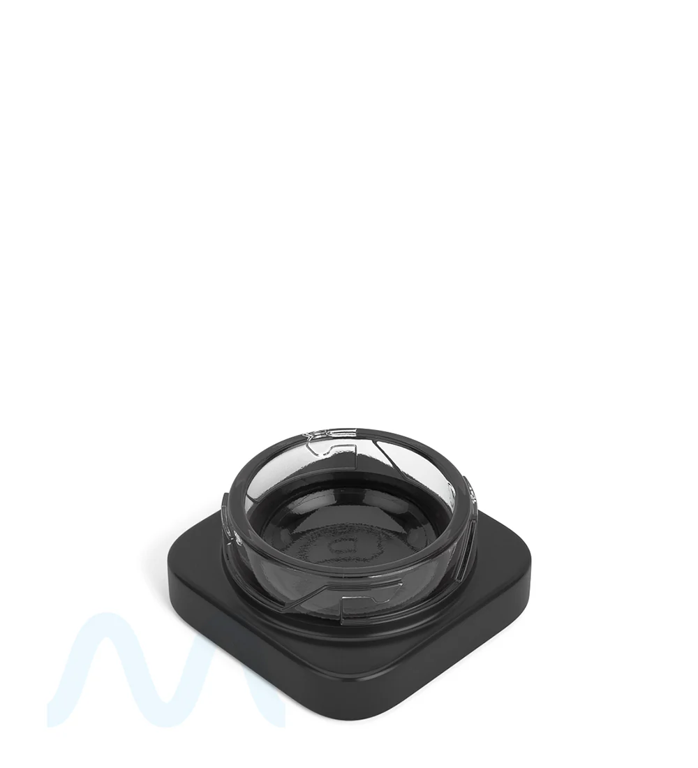 Child Resistant | Qube Black Glass Concentrate Jar w/ Black Cap | 38mm - 9mL - 250 Count - Image 4