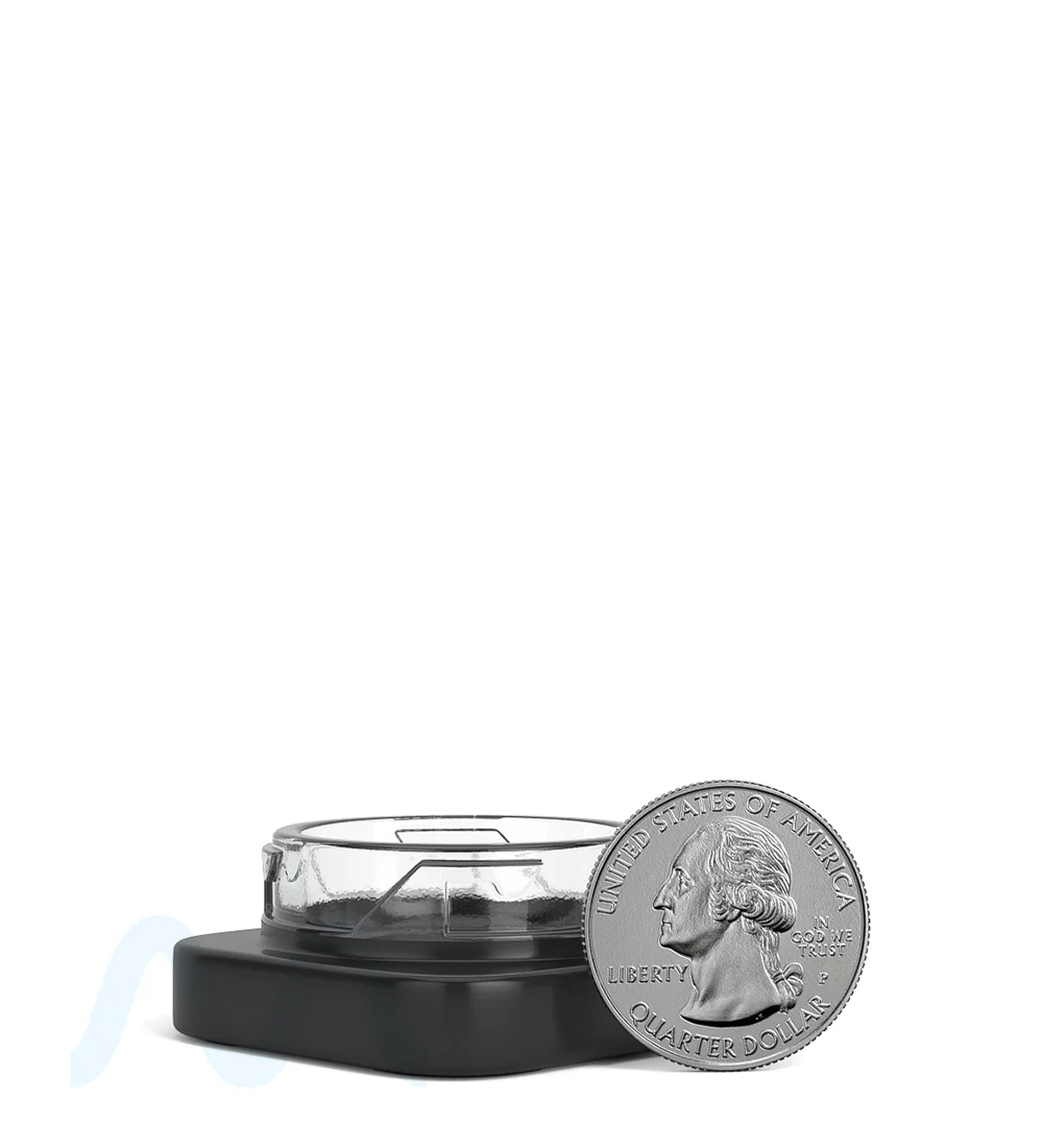 Child Resistant | Qube Black Glass Concentrate Jar w/ Black Cap | 38mm - 9mL - 250 Count - Image 7