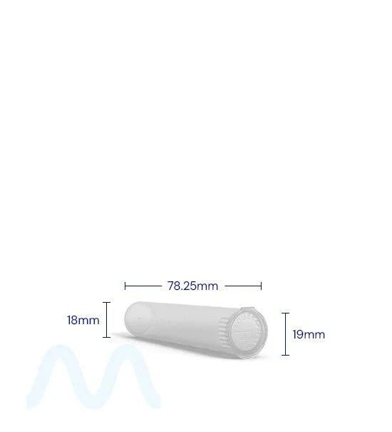 Child Resistant | Pop Top Vape Cartridge Tube | 80mm - Clear - 1000 Count - Image 4