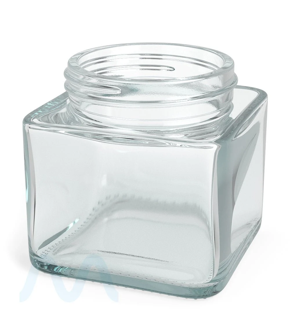 Cube Clear Glass V2 Jars | 50mm - 3oz - 80 Count - Image 10
