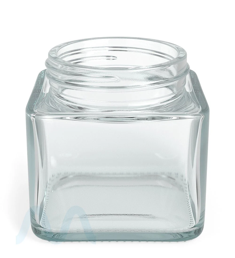 Cube Clear Glass V2 Jars | 50mm - 3oz - 80 Count - Image 3