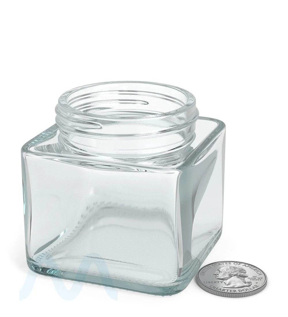 Cube Clear Glass V2 Jars | 50mm - 3oz - 80 Count - Image 8