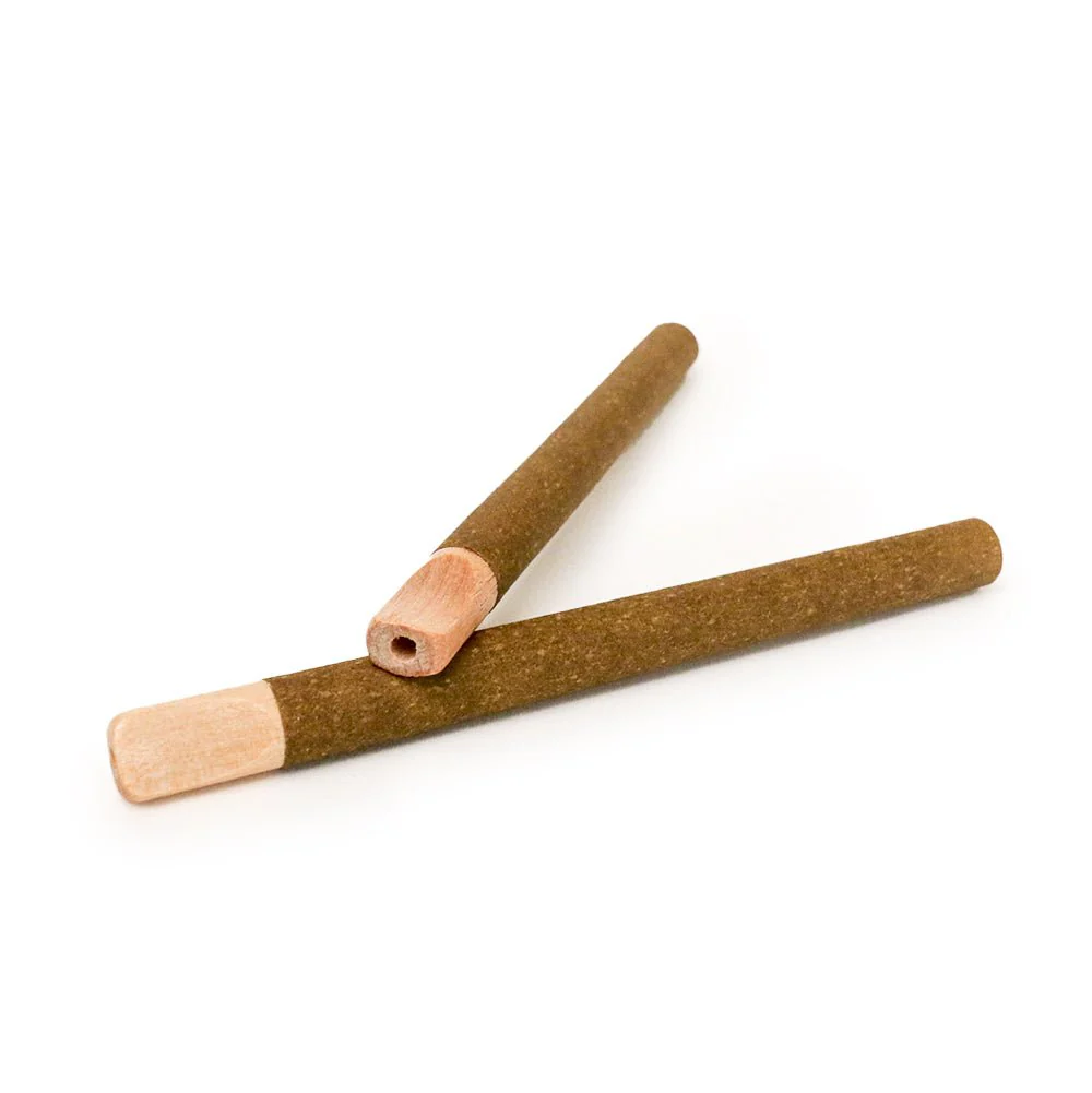 CUSTOM CONES USA | 109mm Pre-Rolled Tube Standard Brown Hemp Wrap with Natural Wood Tip | 109/30mm - 200 Count - Image 2
