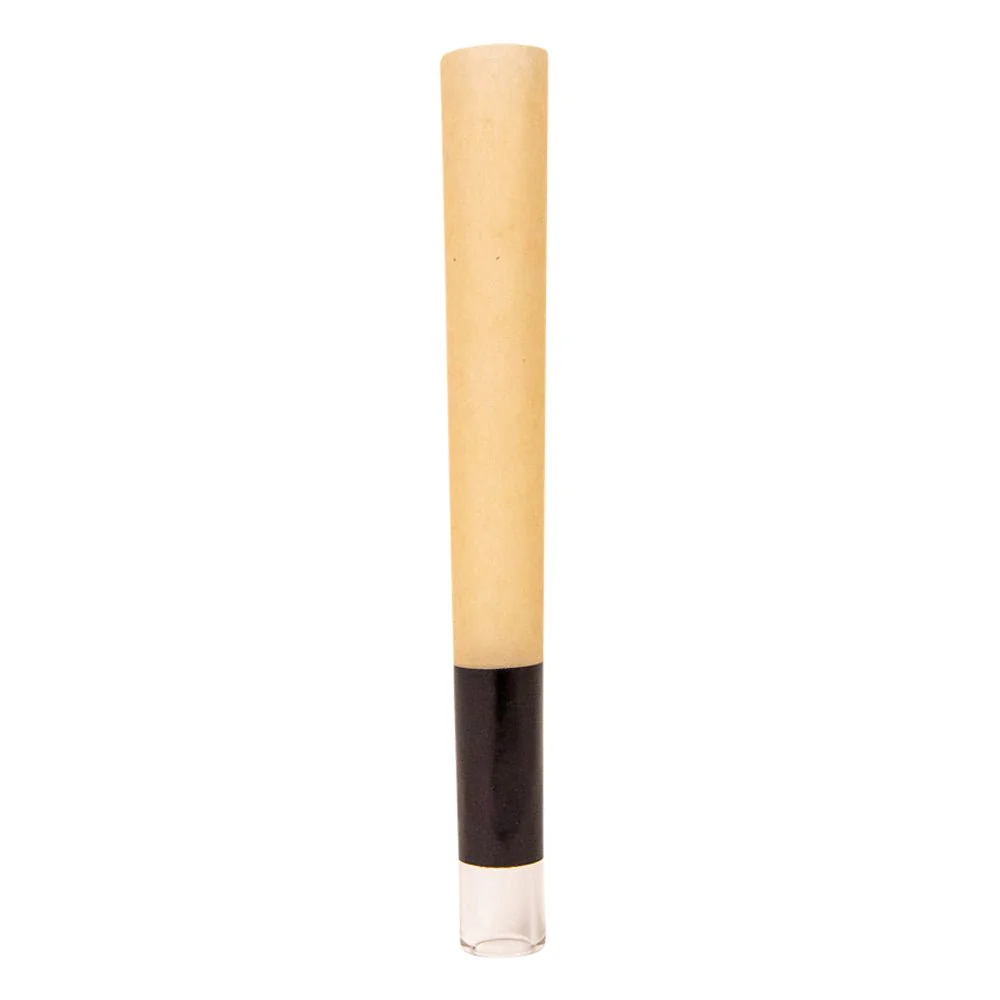 CUSTOM CONES USA | Pre-Rolled Cones w/ Glass Filter Tip | 90mm - Natural Brown Paper - 75 Count