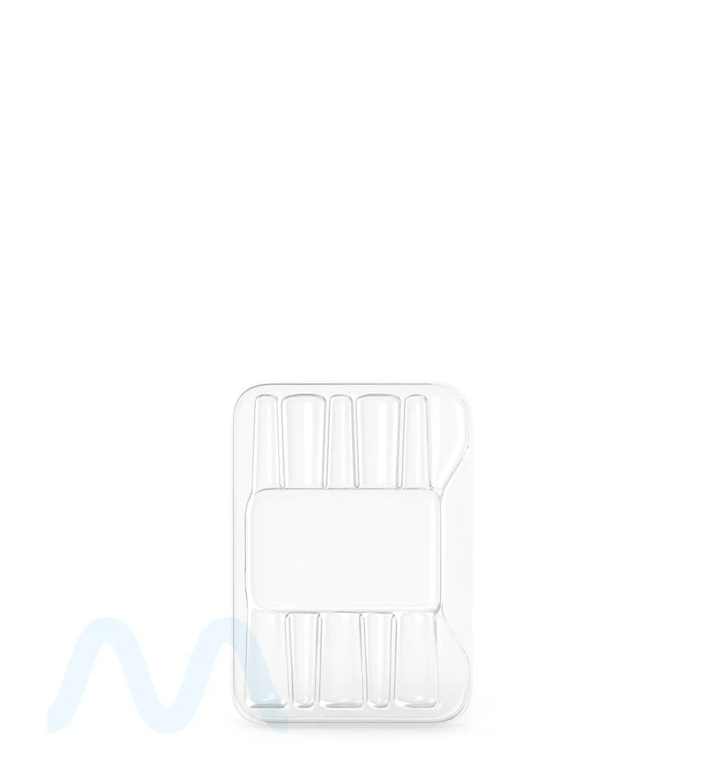 Insert Tray Box for 5 Mini Pre Rolled Cones | 70mm - Clear Plastic - 100 Count