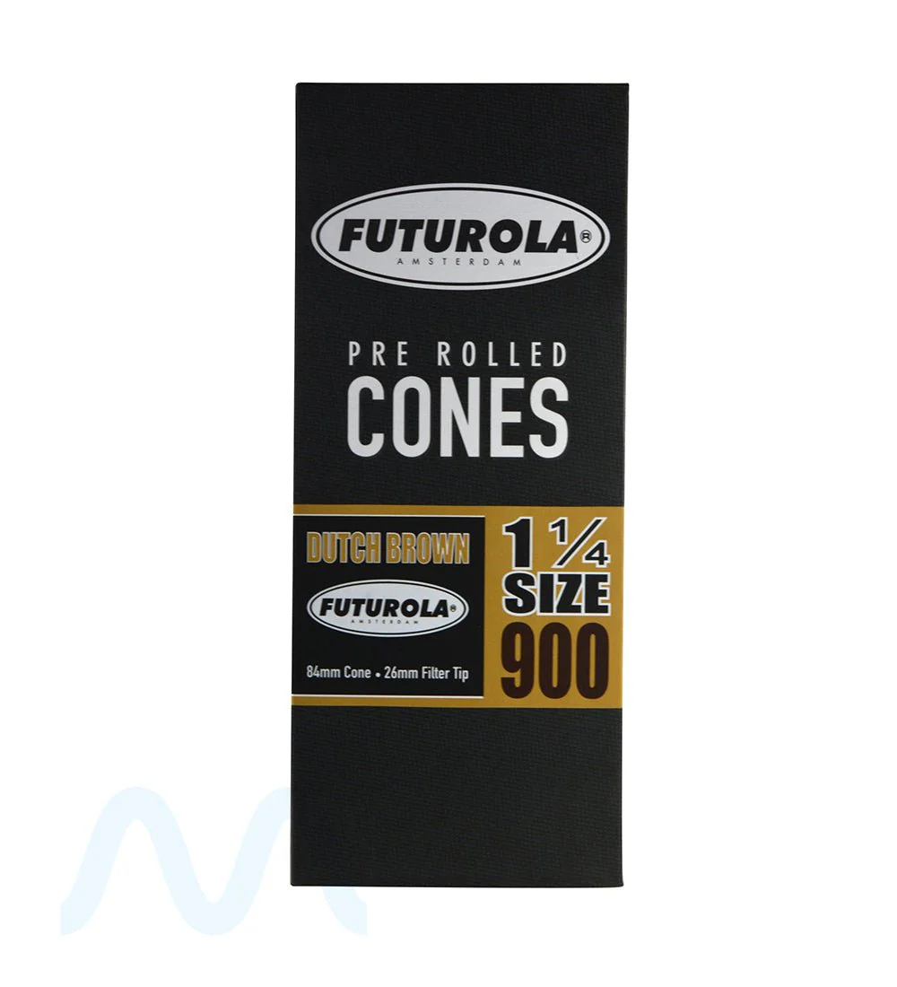 FUTUROLA | 1 1/4 Size Pre-Rolled Cones | 84mm - Dutch Brown Paper - 900 Count - Image 3
