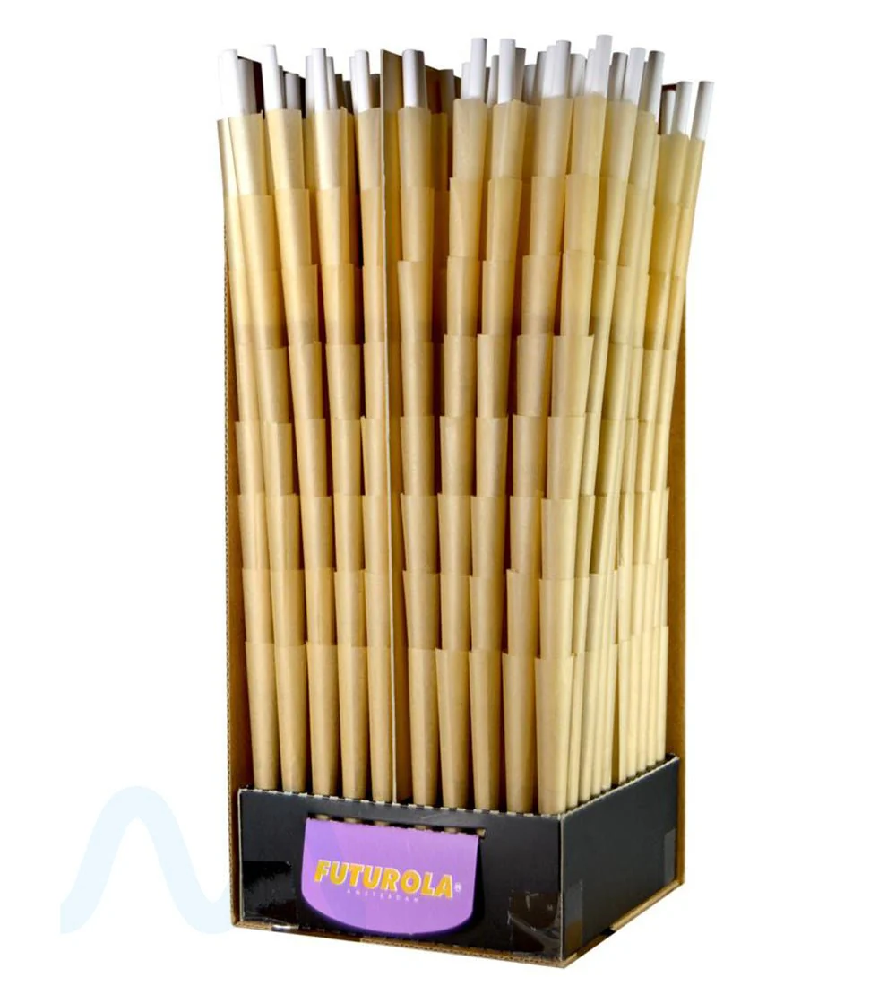 FUTUROLA | Slim Size Pre-Rolled Cones | 98mm - Dutch Brown Paper - 800 Count - Image 2