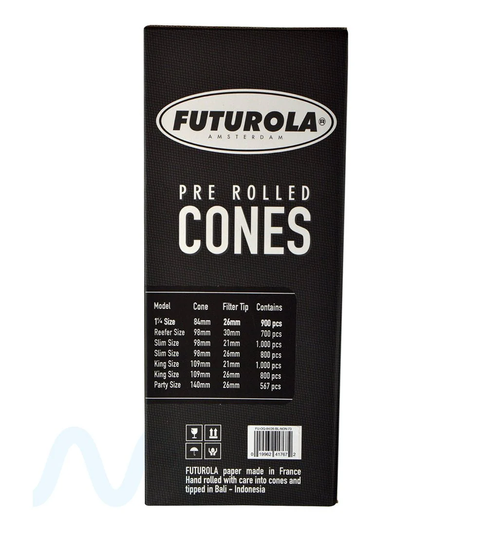 FUTUROLA | 1 1/4 Size Pre-Rolled Cones | 84mm - Classic White Paper - 900 Count - Image 3