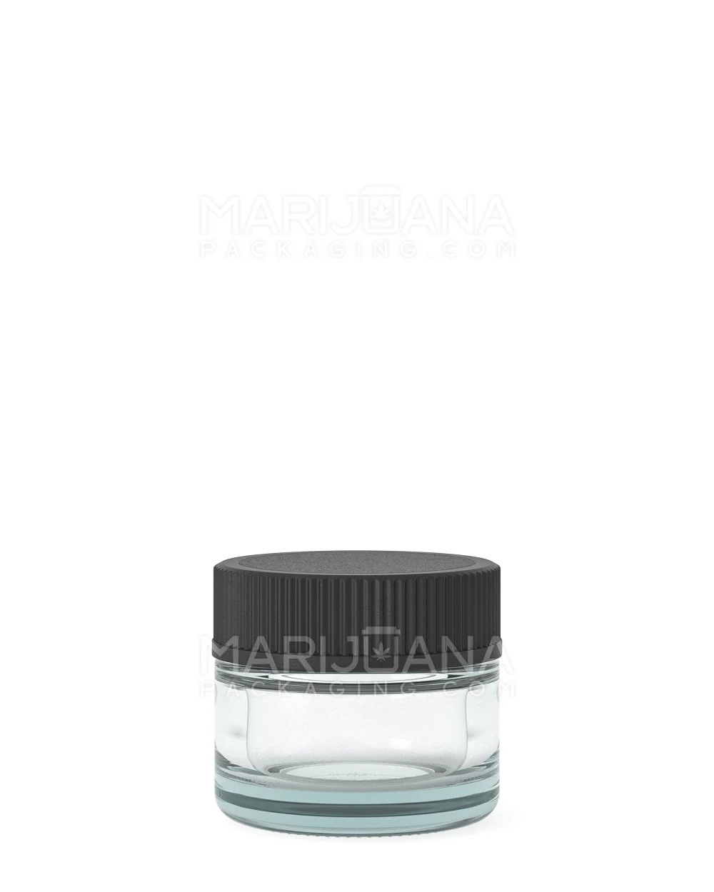 Glass Concentrate Containers with Black Cap | 28mm - 5mL - 250 Count