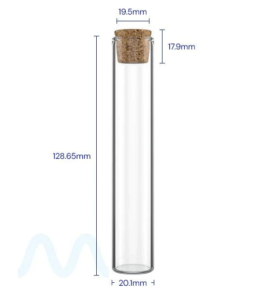 Glass Pre-Roll Tube with Cork Top | 120mm - Clear Glass - 640 Count - Image 4