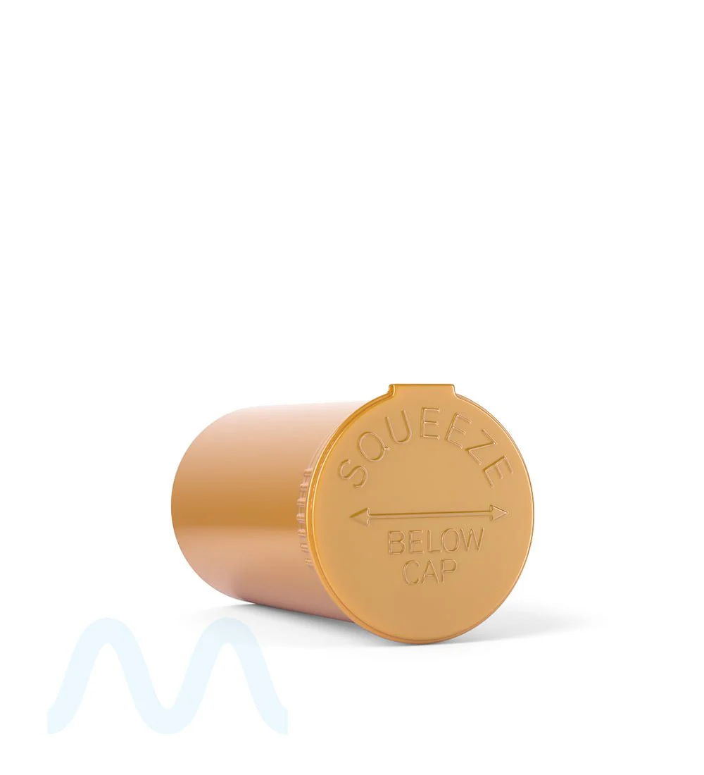 Child Resistant | Opaque Gold Pop Top Bottles | 19dr - 3.5g - 225 Count - Image 3