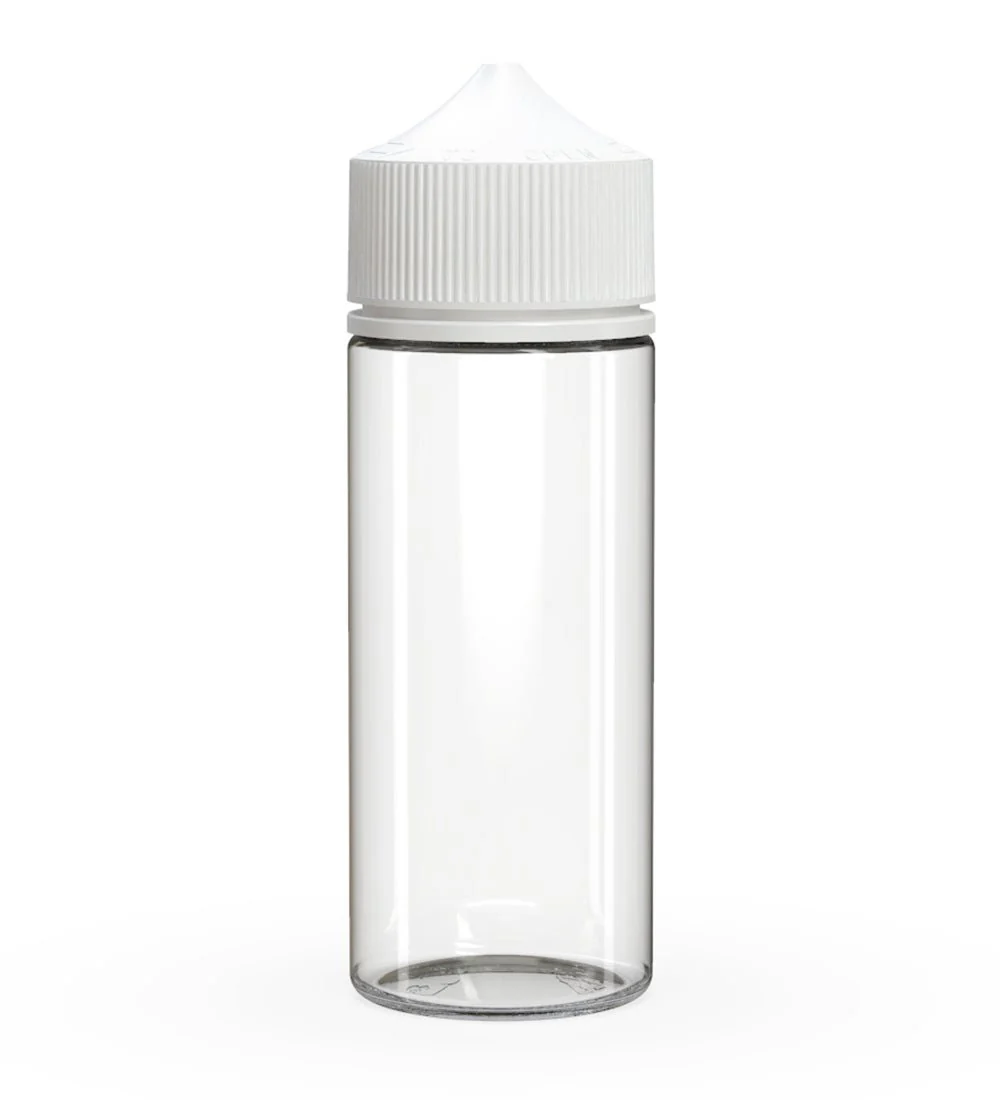 CHUBBY GORILLA | Child Resistant Unicorn V3 PET Dropper Bottles Clear | 120mL - w/ White Lid - 400 Count