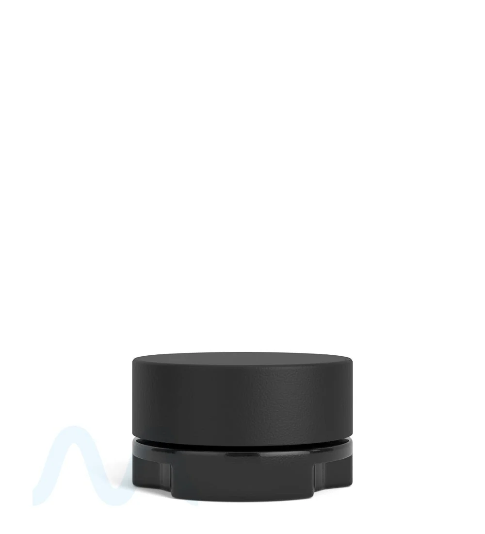 GROW PACK SUPPLY | Child Resistant Black Glass GPS Easy-Grip Concentrate Containers and Matte Black Cap | 28mm - 9mL - 320 Count