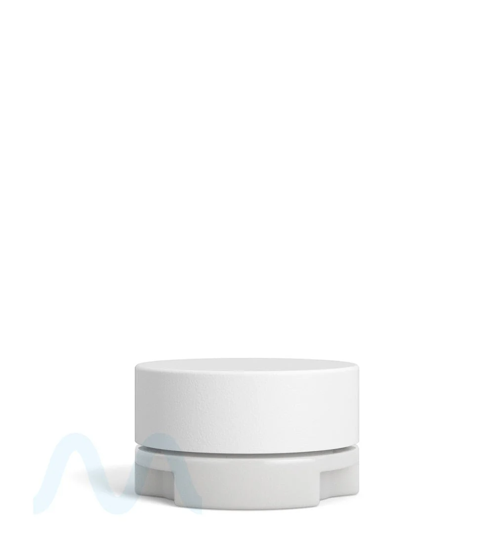 GROW PACK SUPPLY | Child Resistant White Glass GPS Easy-Grip Concentrate Containers and Matte White Cap | 28mm - 9mL - 320 Count