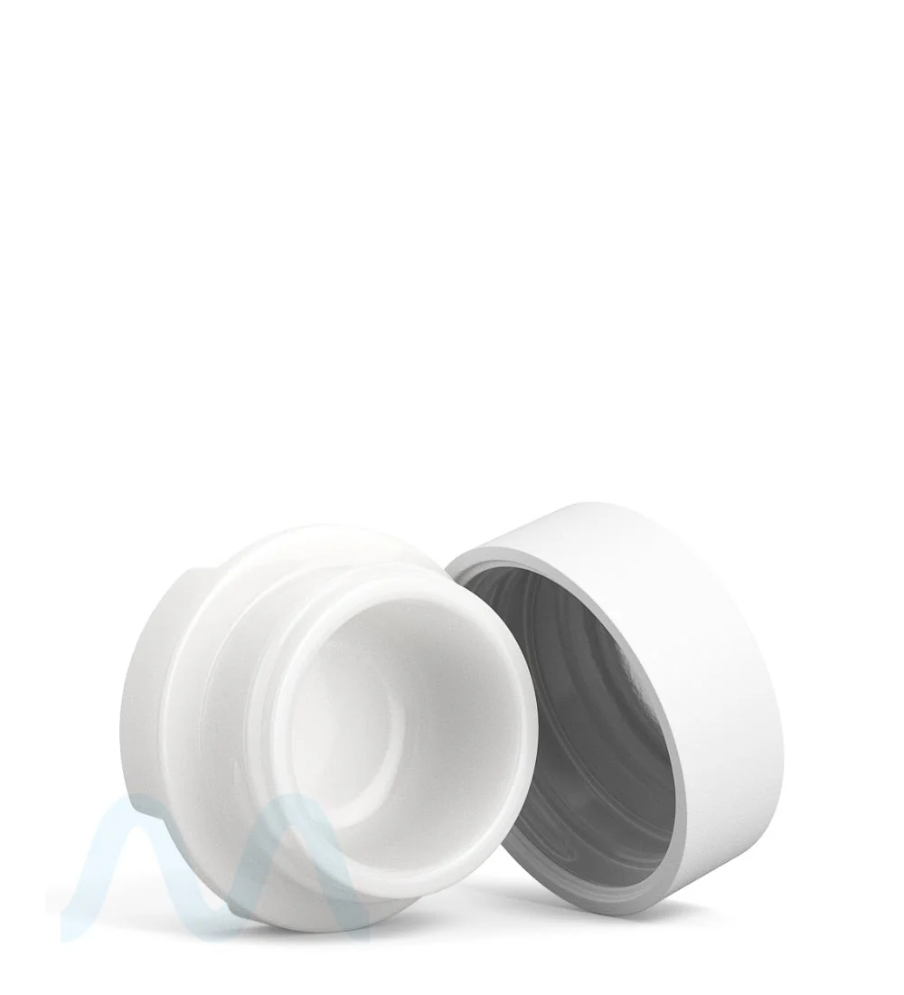 GROW PACK SUPPLY | Child Resistant White Glass GPS Easy-Grip Concentrate Containers and Matte White Cap | 28mm - 9mL - 320 Count - Image 2