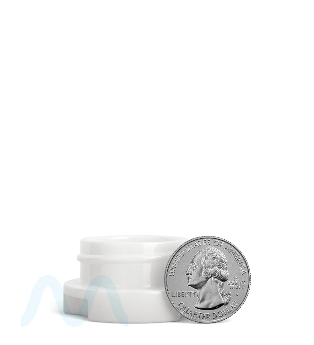 GROW PACK SUPPLY | Child Resistant White Glass GPS Easy-Grip Concentrate Containers and Matte White Cap | 28mm - 9mL - 320 Count - Image 7
